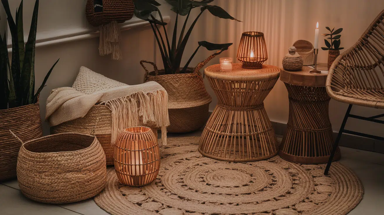 2. Woven Baskets, Lanterns, and Art Pieces