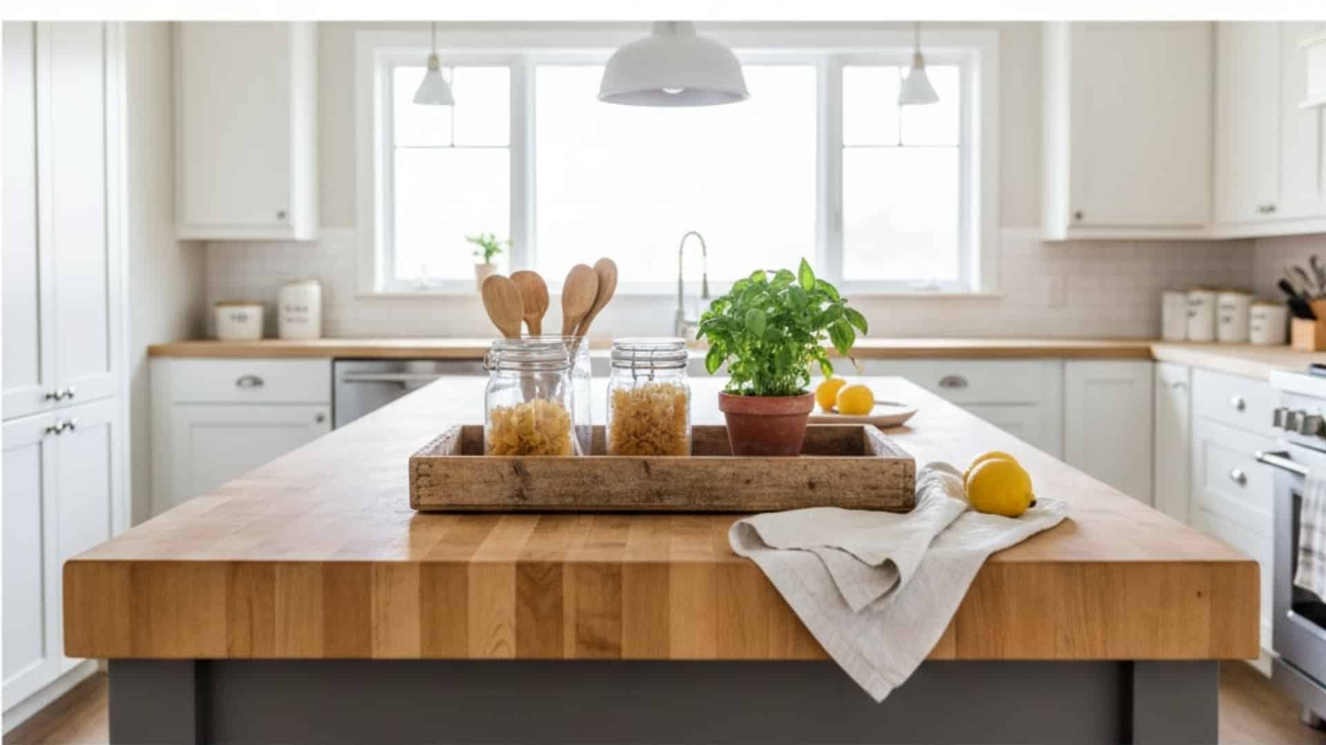Farmhouse Kitchen Island Decor