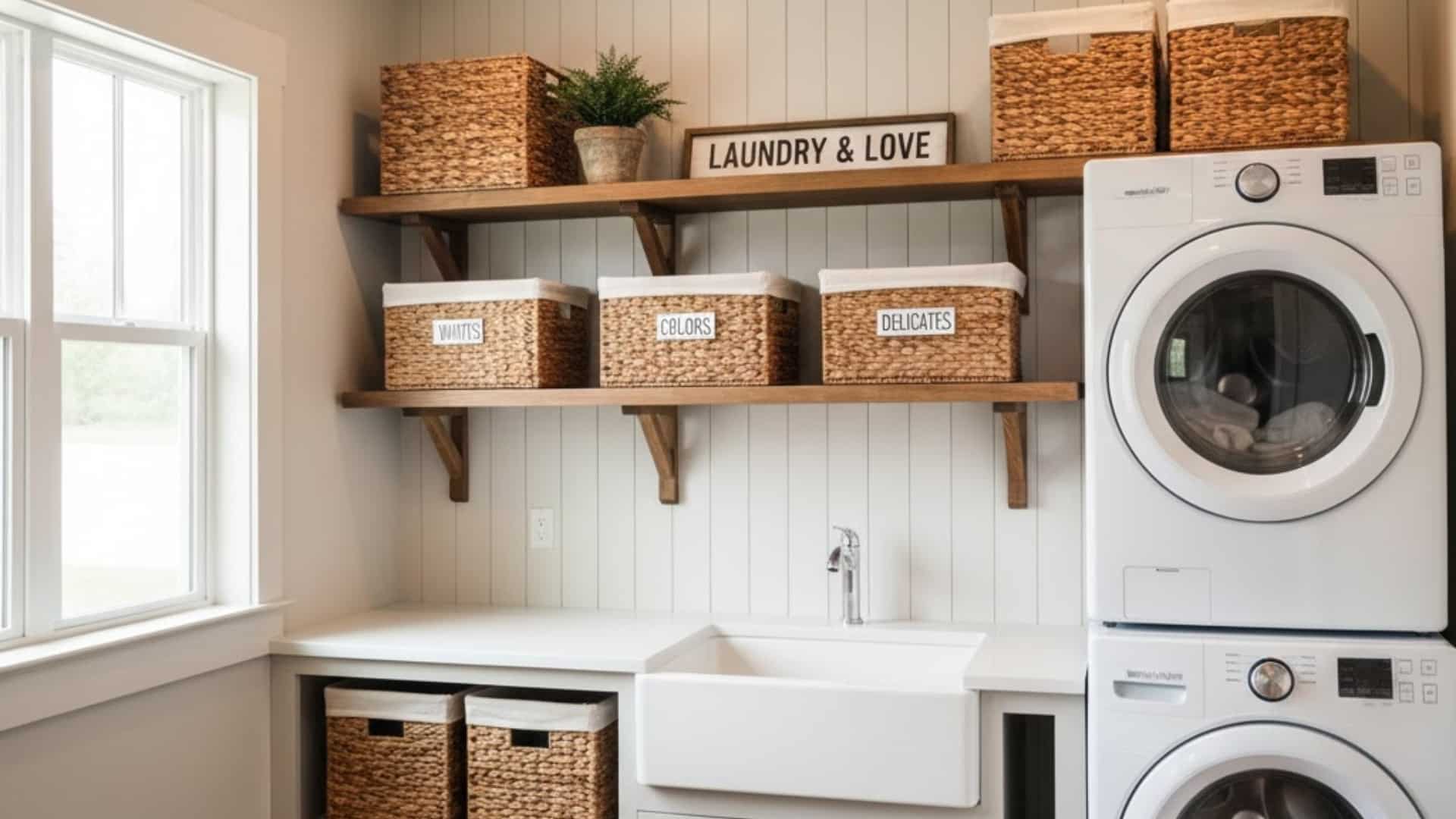 Farmhouse Laundry Room Touches