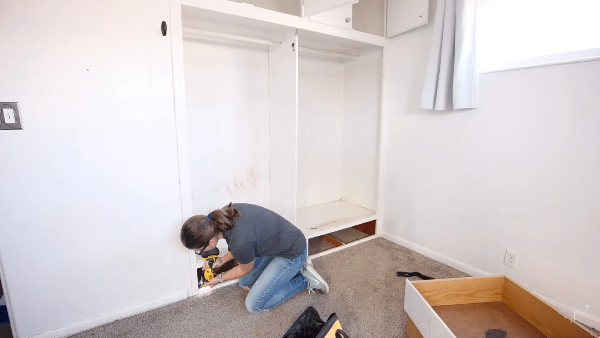 Step 1 Remove the Existing Closet Section