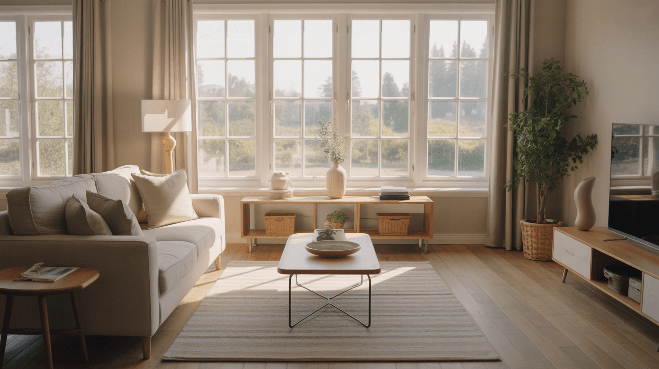 arranging living room furniture with fireplace and tv