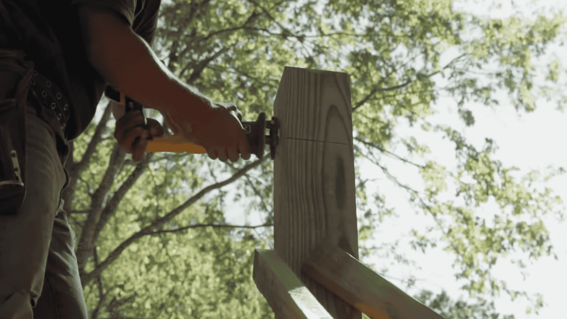 install the ledger board on the existing structure