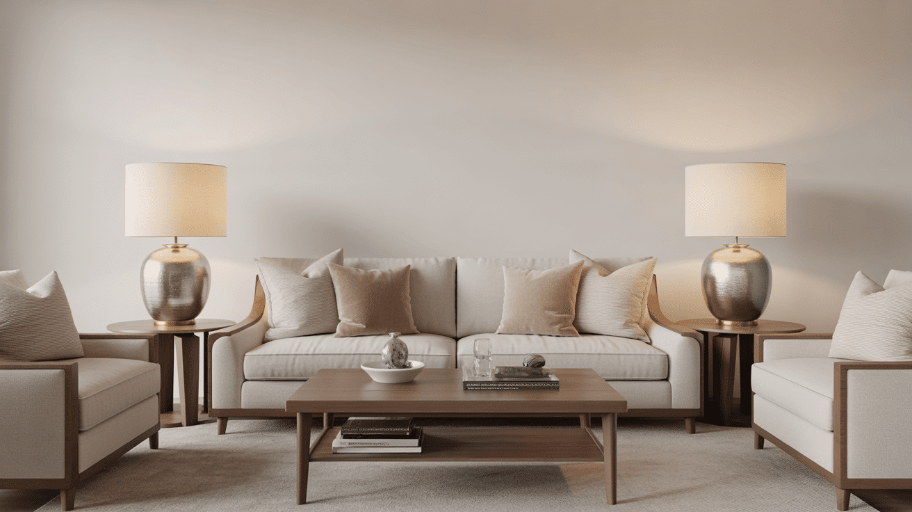 matching lamps living room