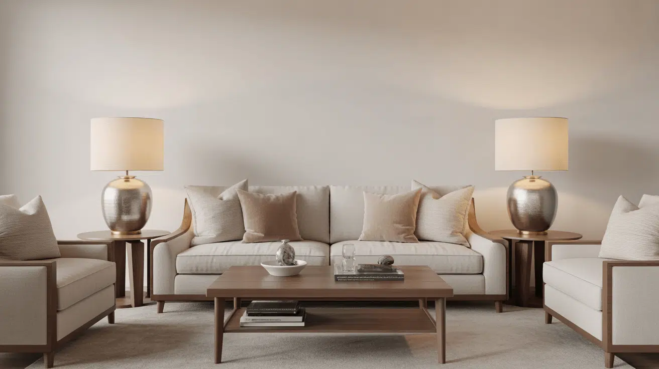 matching lamps living room