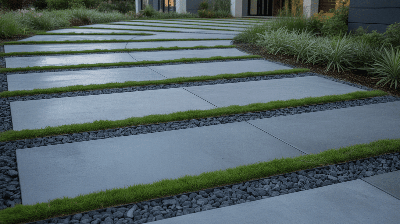 mixed material driveways