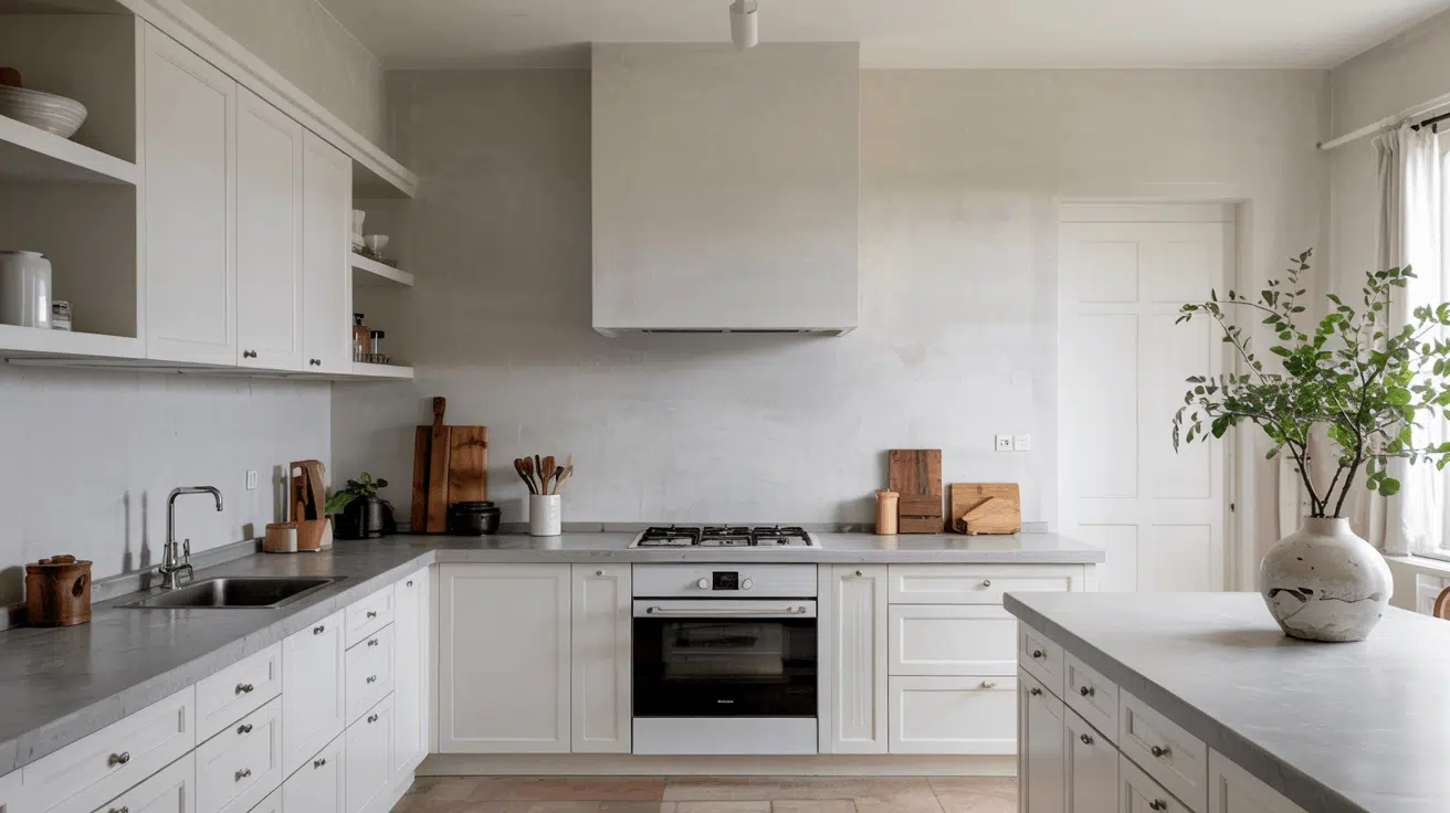 monochrome finishes kitchen
