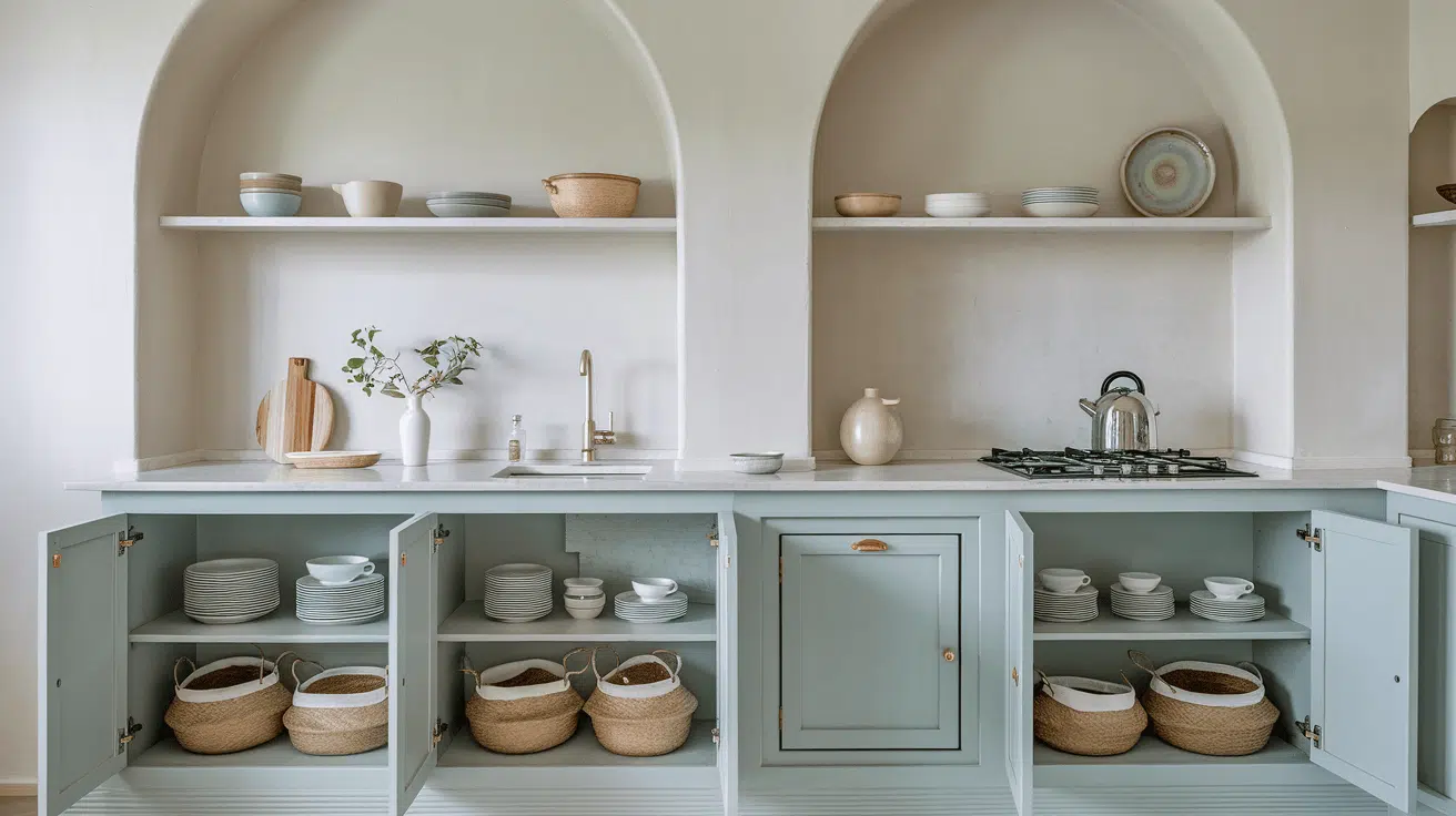 open base cabinets kitchen