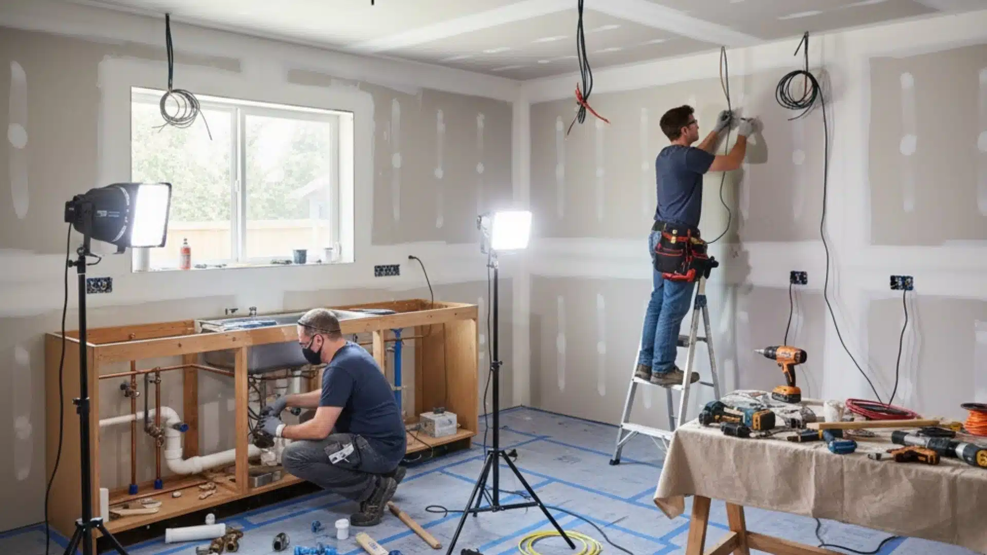 plumbing and electrical