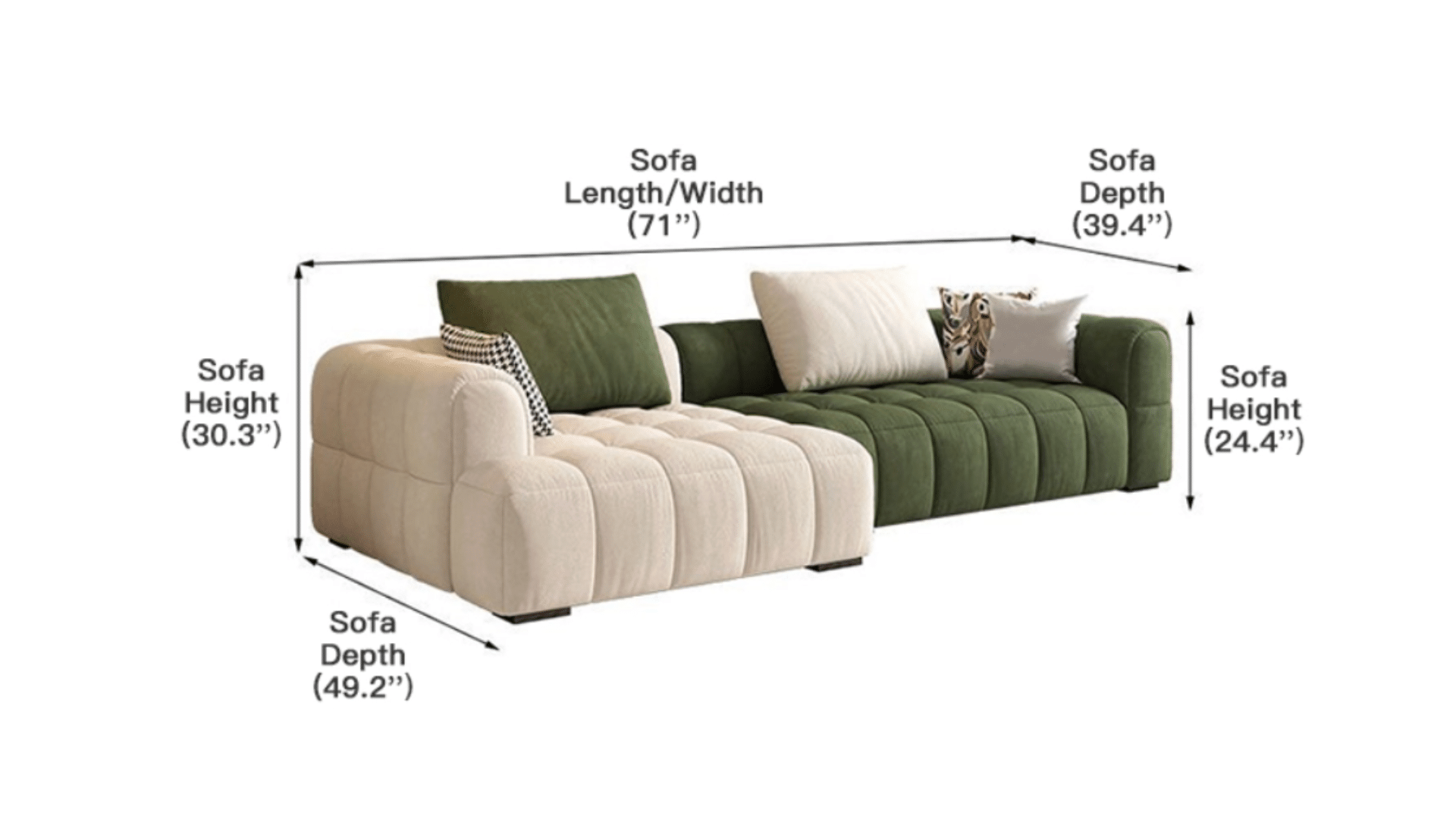 5. Measure Each Piece of Modular or Sectional Furniture