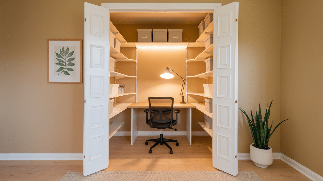 7. Build a Small Closet Craft Nook