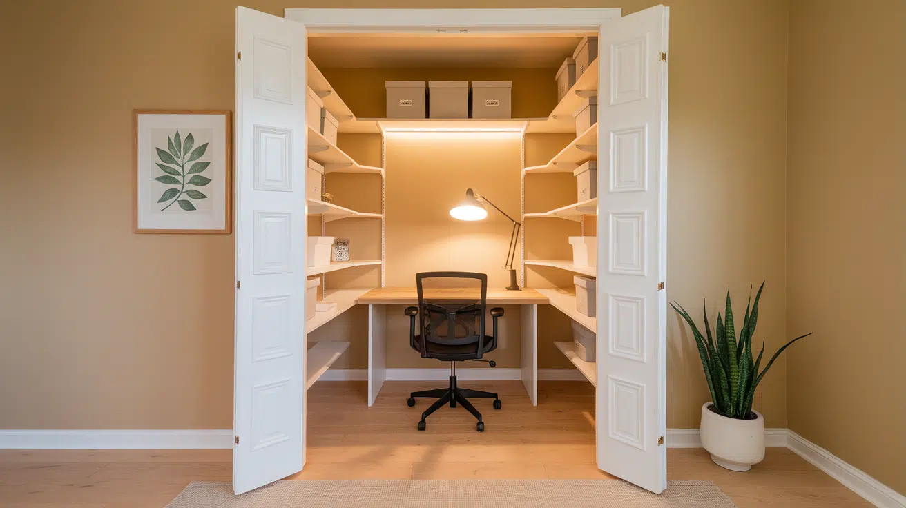 7. Build a Small Closet Craft Nook