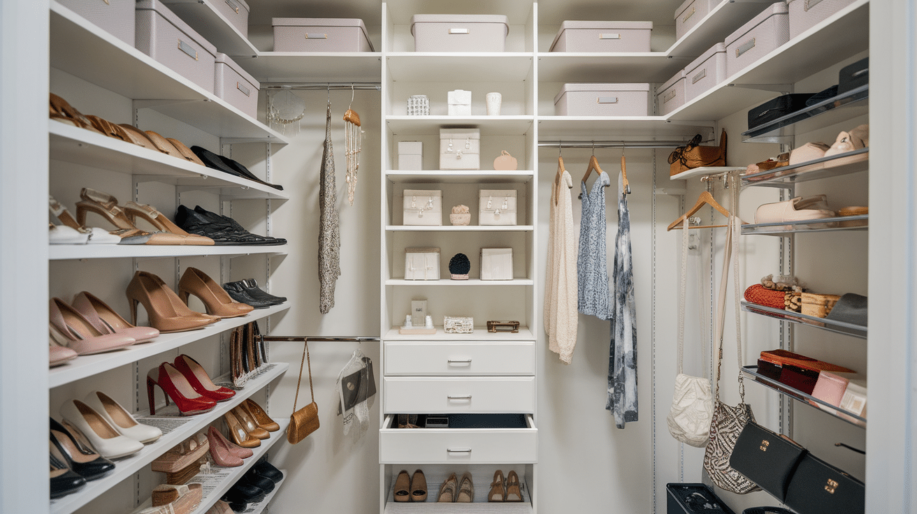 DIY accessories closet