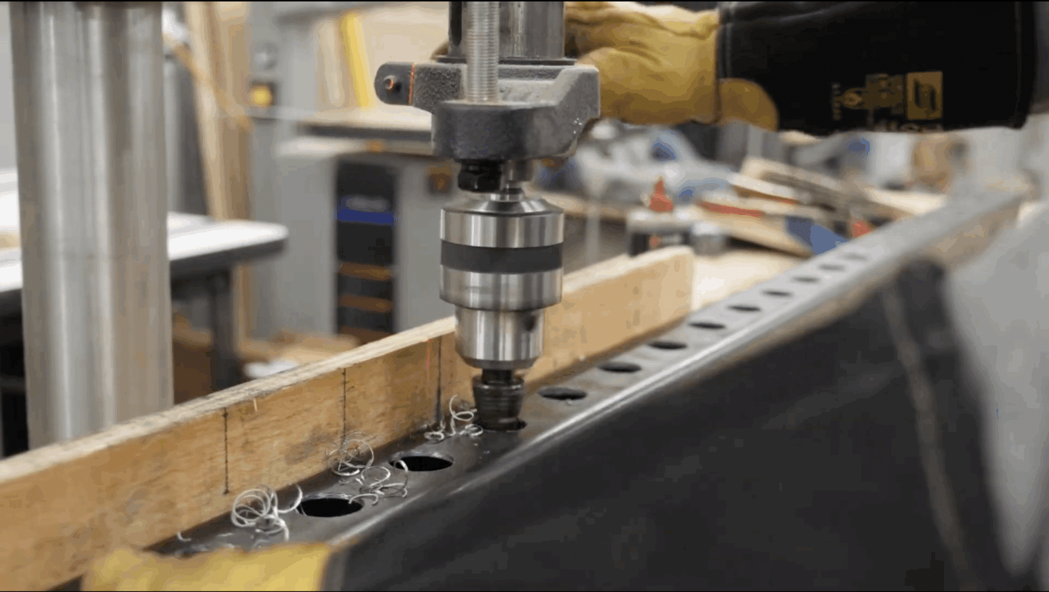 drill 1 upright holes