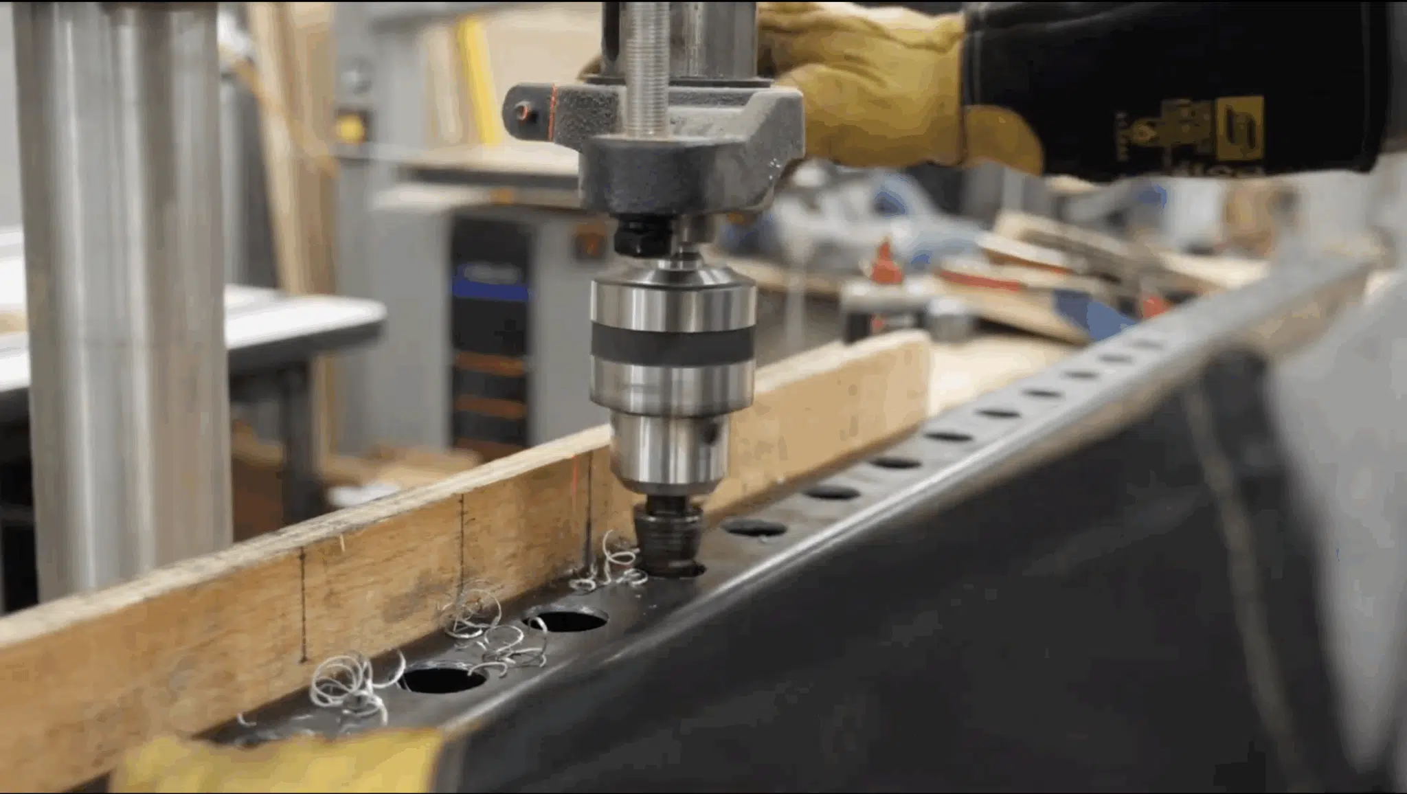 drill 1 upright holes