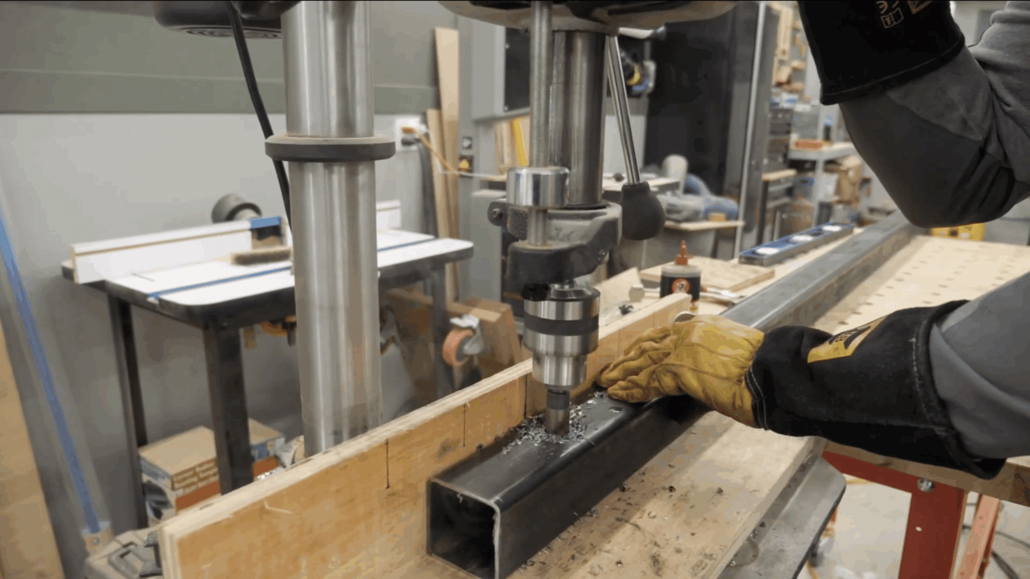 drill all upright rows