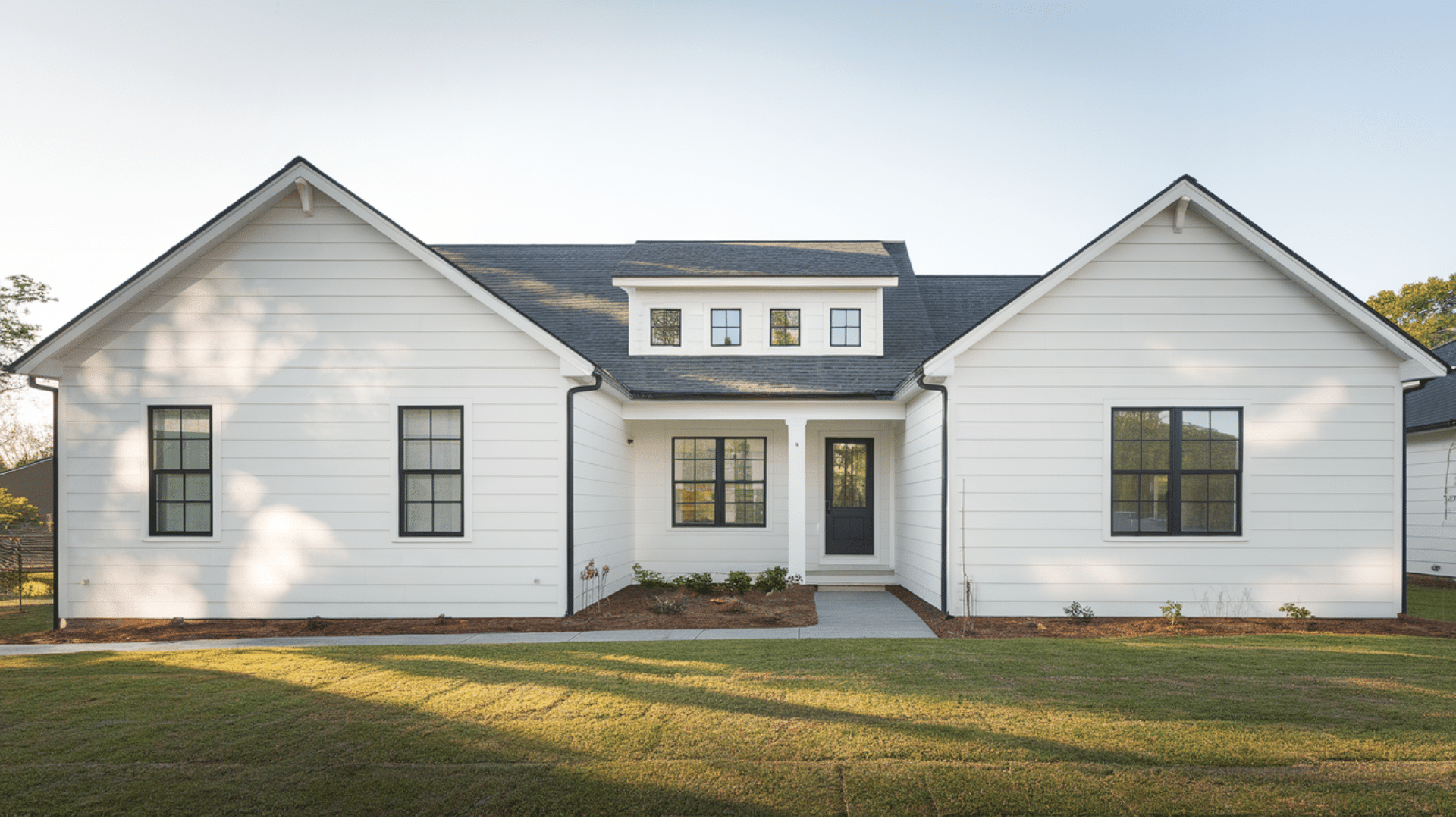horizontal lap siding With black shadow lines