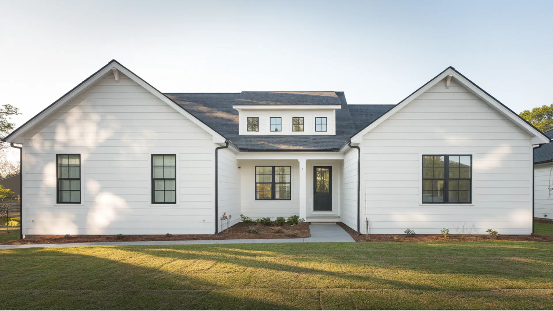 horizontal lap siding With black shadow lines