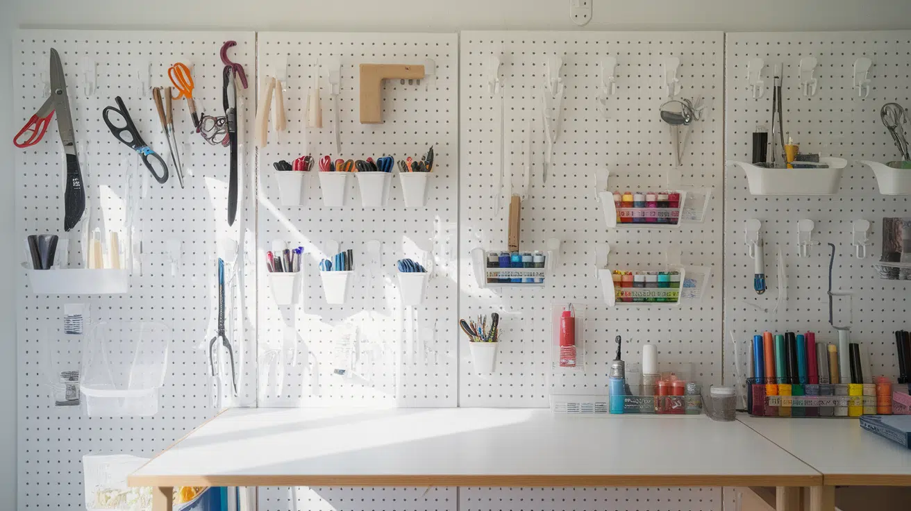 pegboard storage wall
