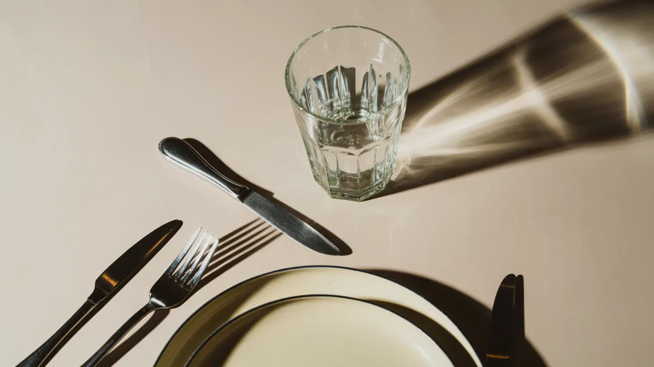 top down flat lay image of a clear drink
