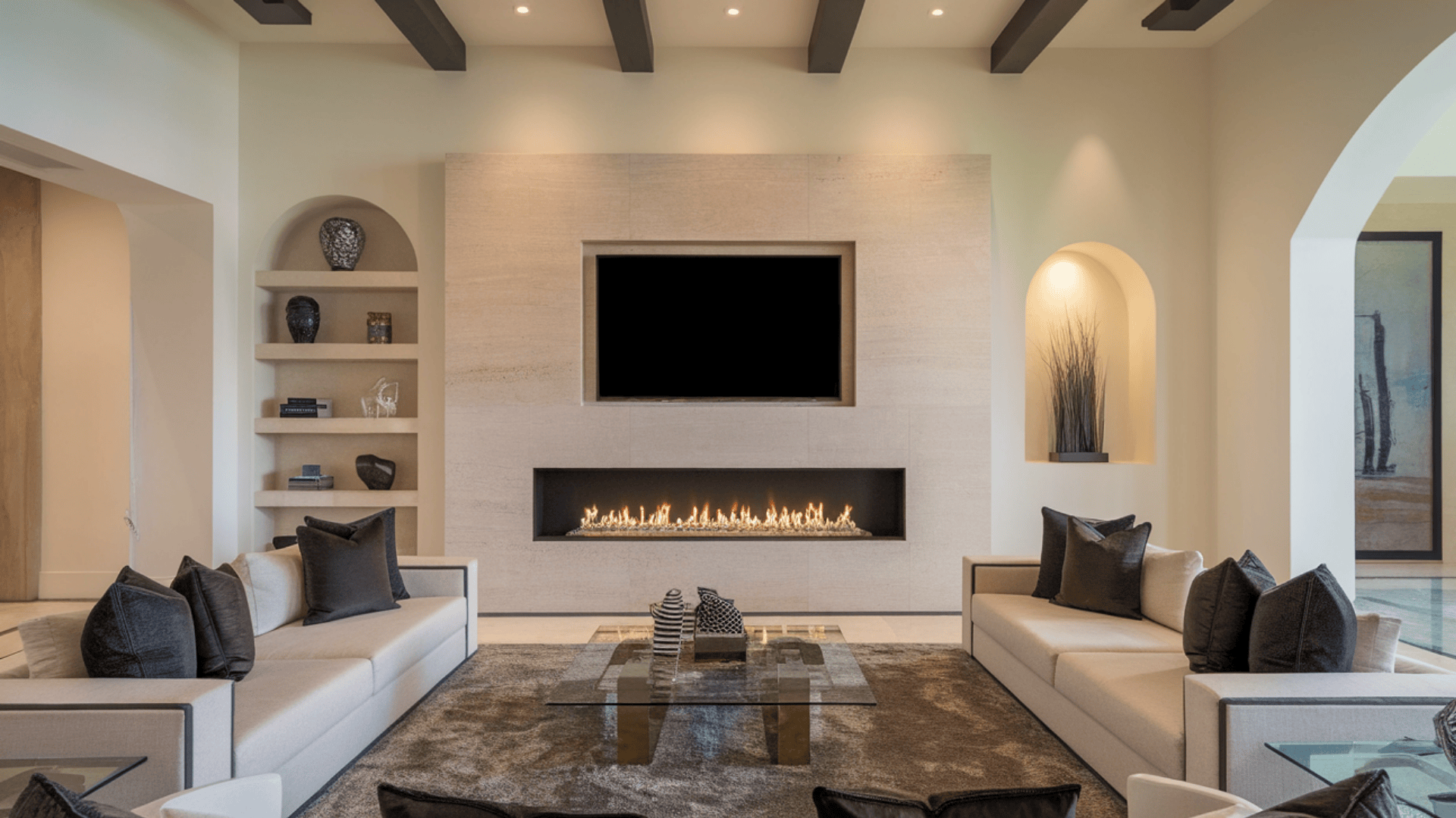 tv over fireplace