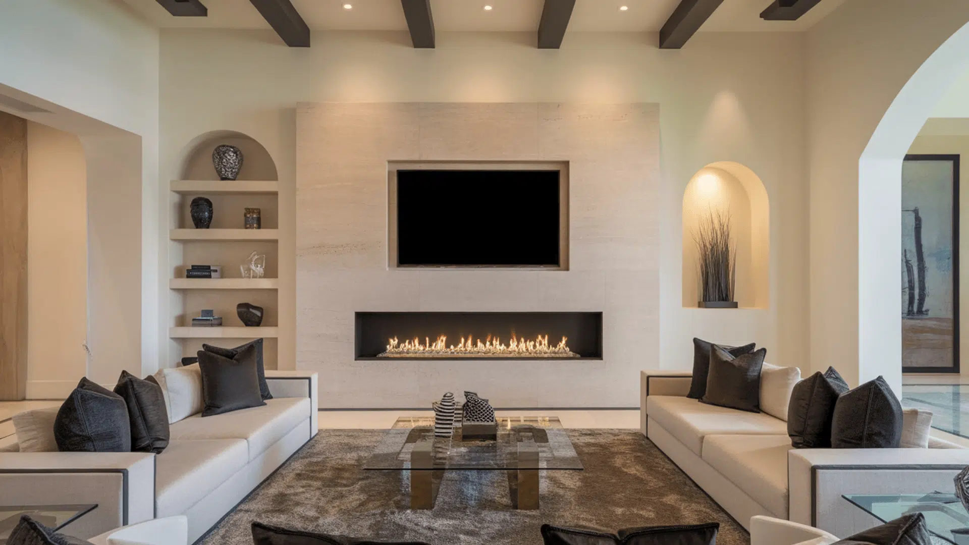 tv over fireplace