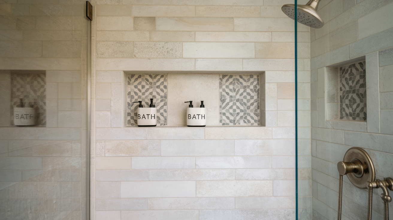 built in shower niches