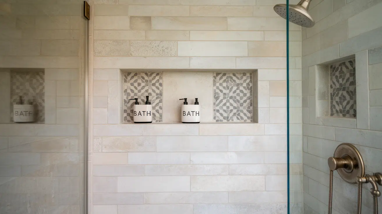built in shower niches