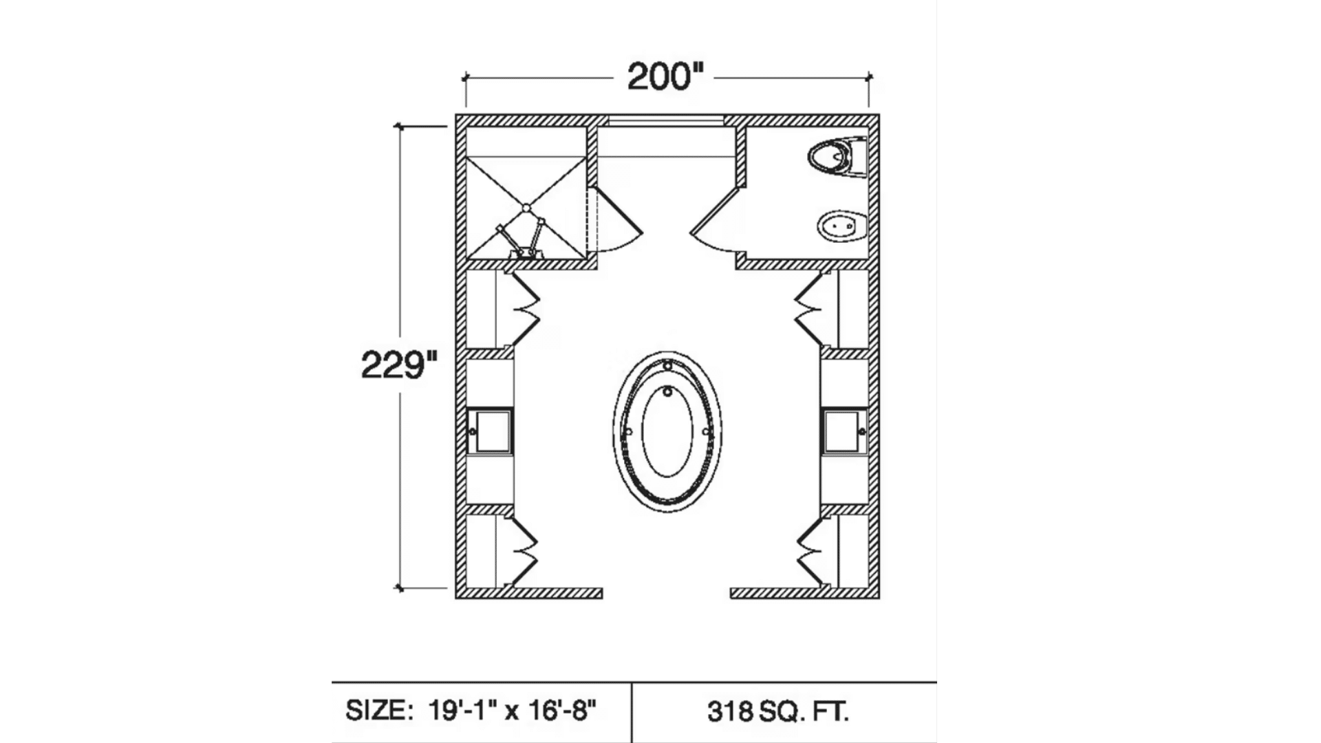 gallery master bath layout
