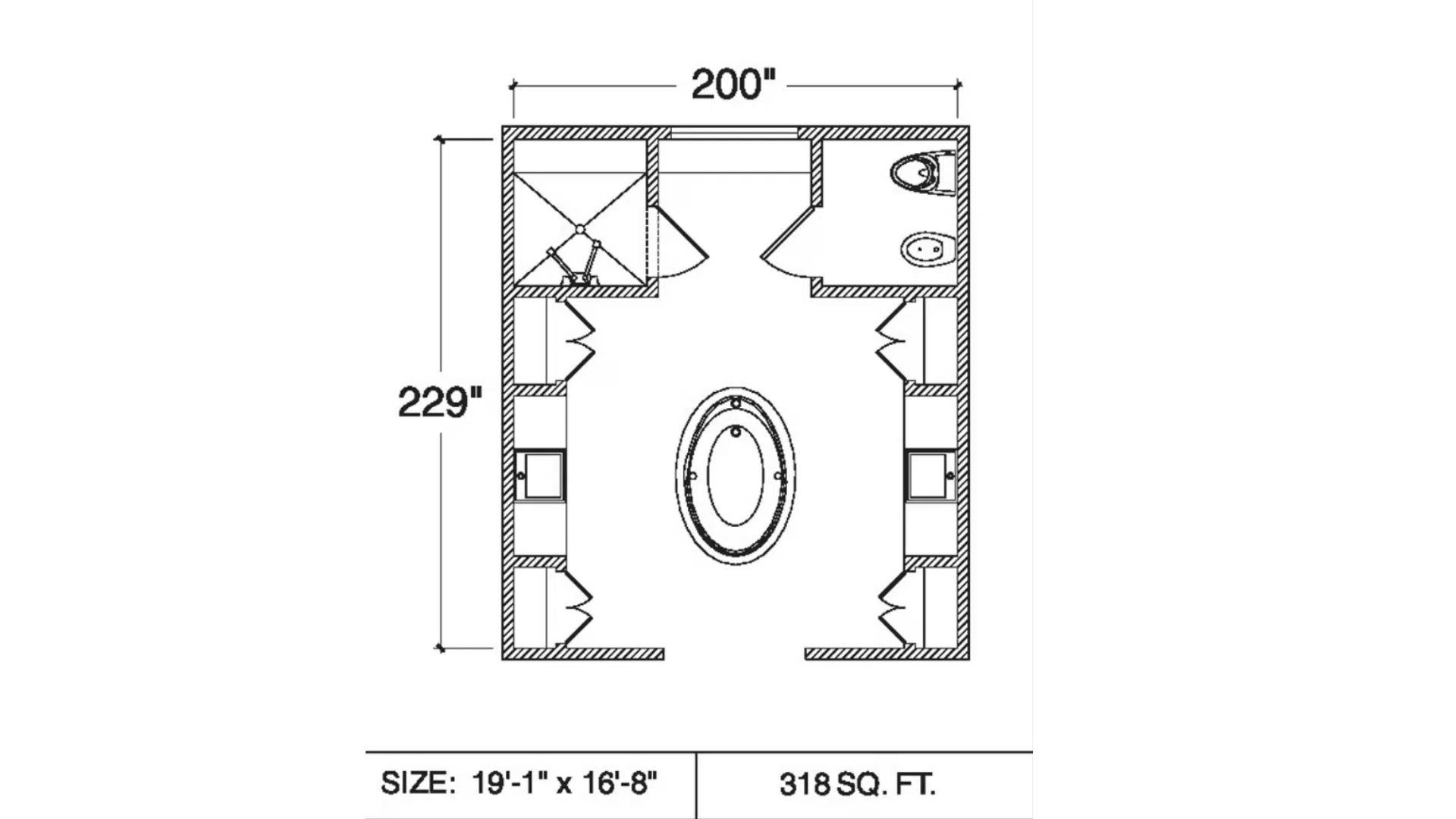gallery master bath layout