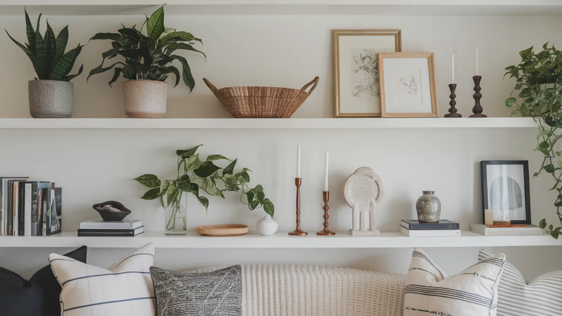 how to decorate shelves featured image