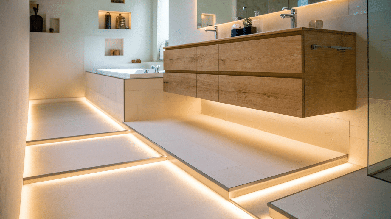 integrated LED floor lighting