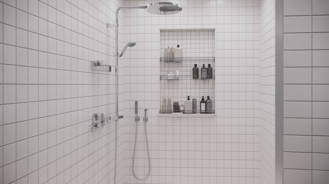 shower niche organizer