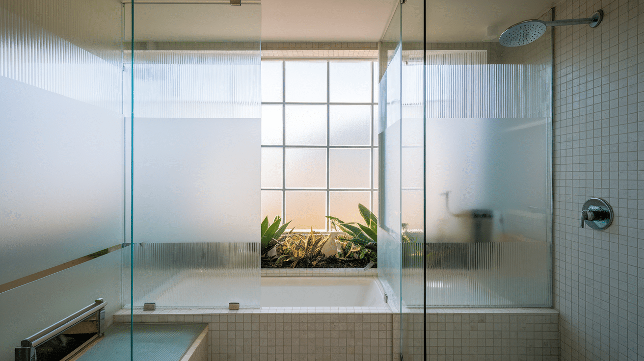 textured glass partitions