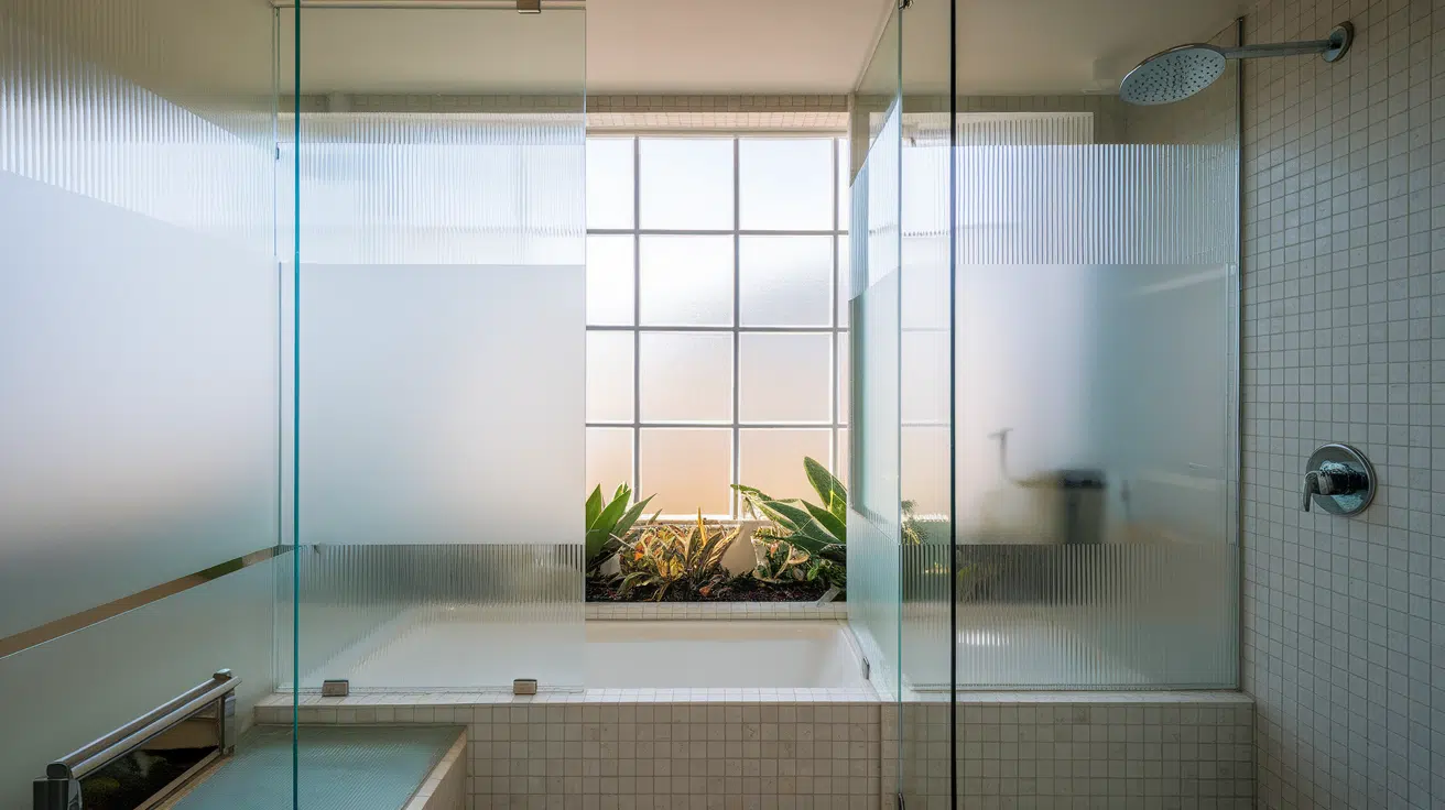 textured glass partitions