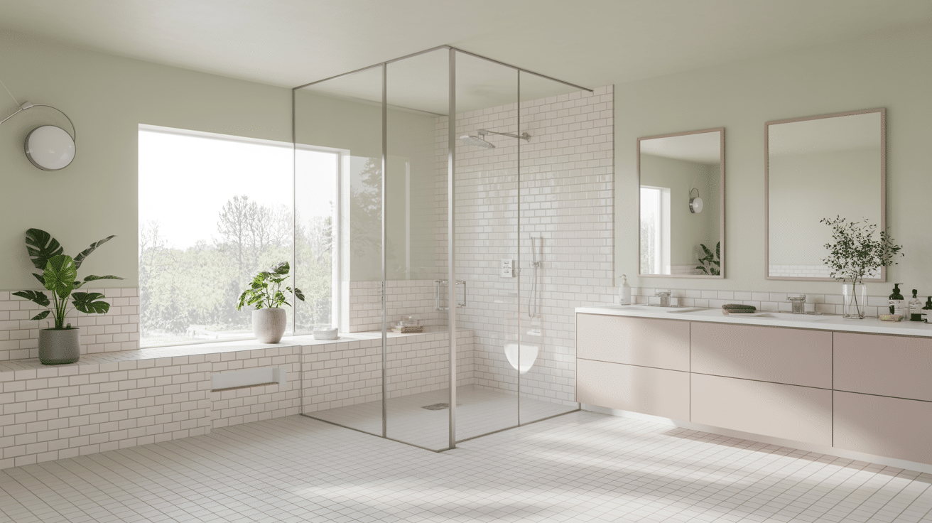 walk in glass shower