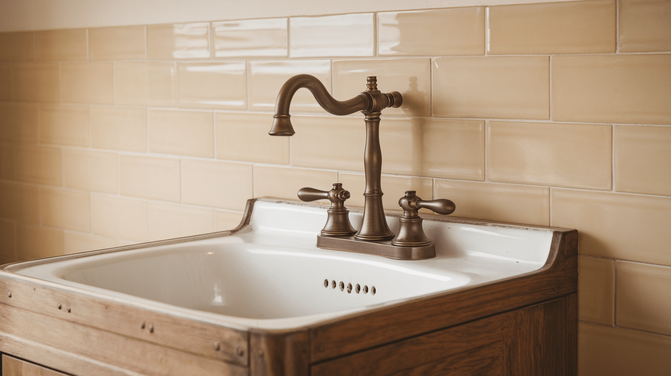 curved or vintage faucets