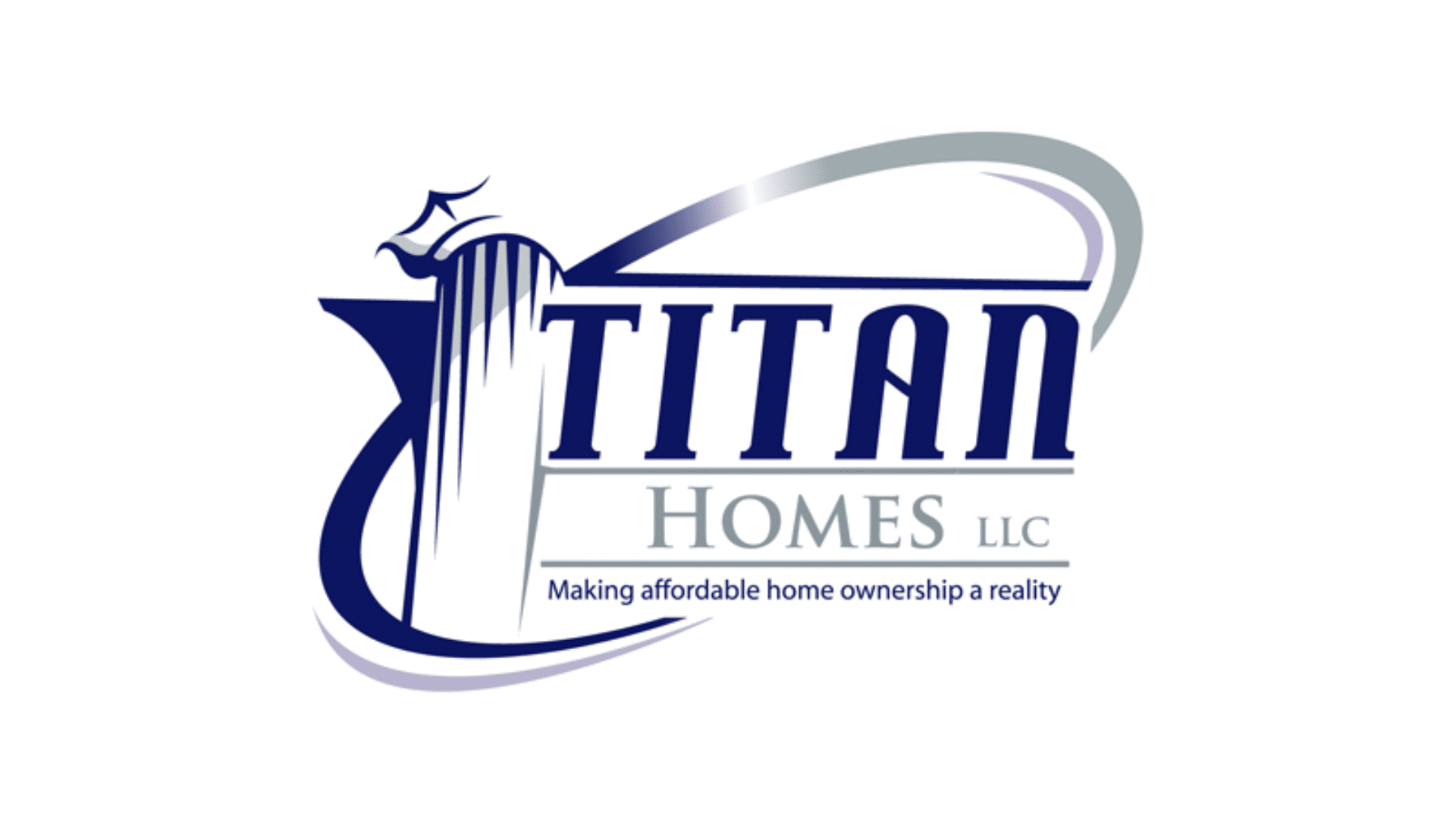 Titan Homes LLC logo with stylized pillar design on a white background.