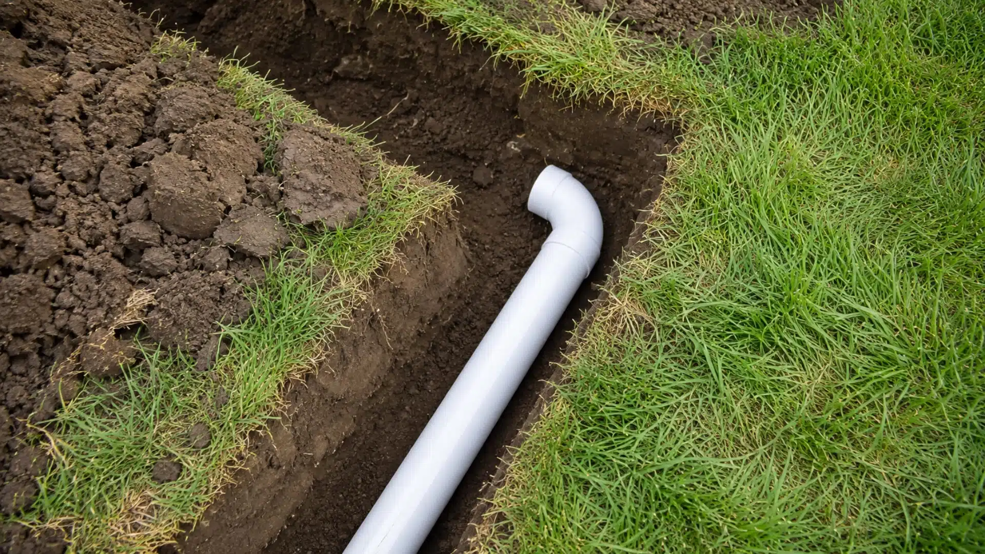 Interior French drain with a perforated pipe, gravel bed, sump pit, and sealed crawl space vapor barrier.