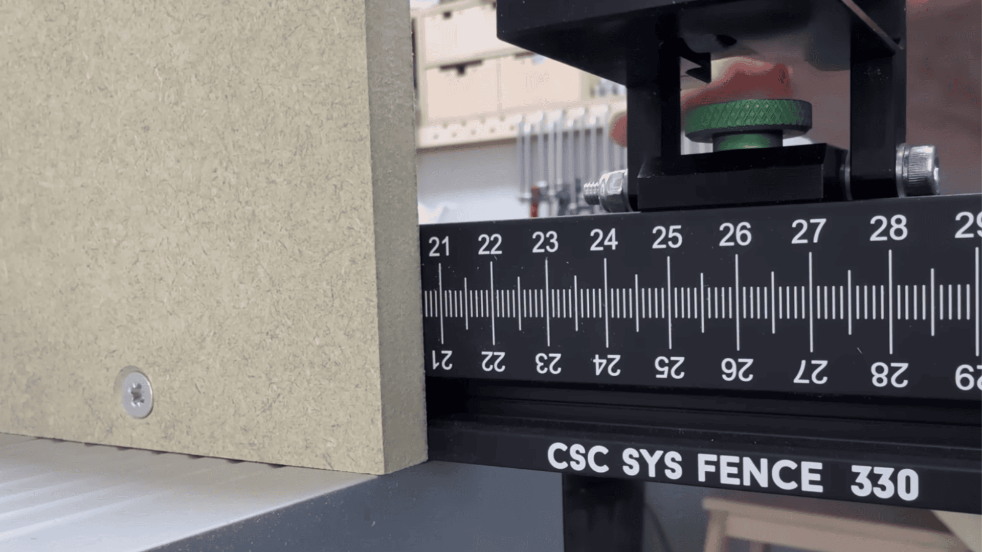 table saw fence and grooving blade setup for accurate box joint cutting and finger spacing.