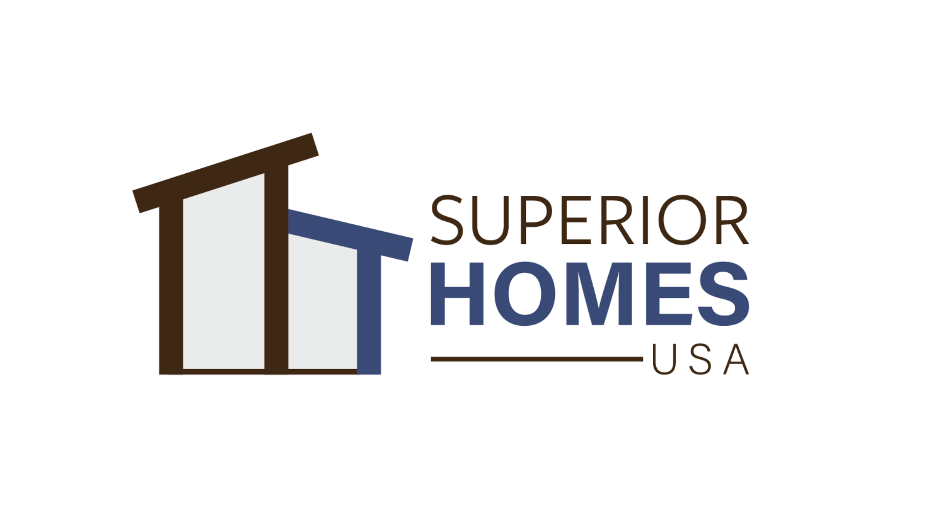 Superior Homes USA logo with a modern house icon on a white background.
